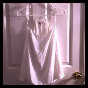 LOFT white swing cami  -great w sweaters, blazers